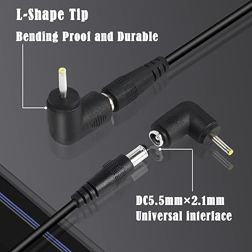 Miniatura 3 de GINTOOYUN Cable de alimentación USB 2.0 a CC USB2.0 a CC de 0.217 in x 0.083 in, cable de carga universal de 5 V con 10 tipos de conectores para