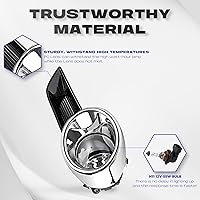 Vista 3 de RP Remarkable Power, Luces antiniebla para Highlander 2008 2009 2010 2011 con bisel negro, cromo, con arnés de cableado y interruptor, lente