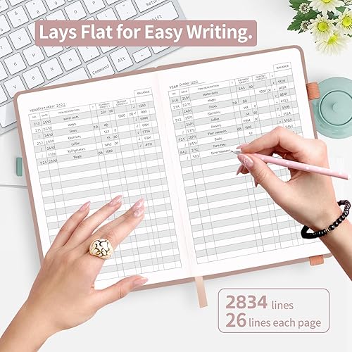 Vista 47 de Registros de cheques para chequera personal, registro Blugool de cheques con registros de cheques y transacciones, libro de registro de contabilidad