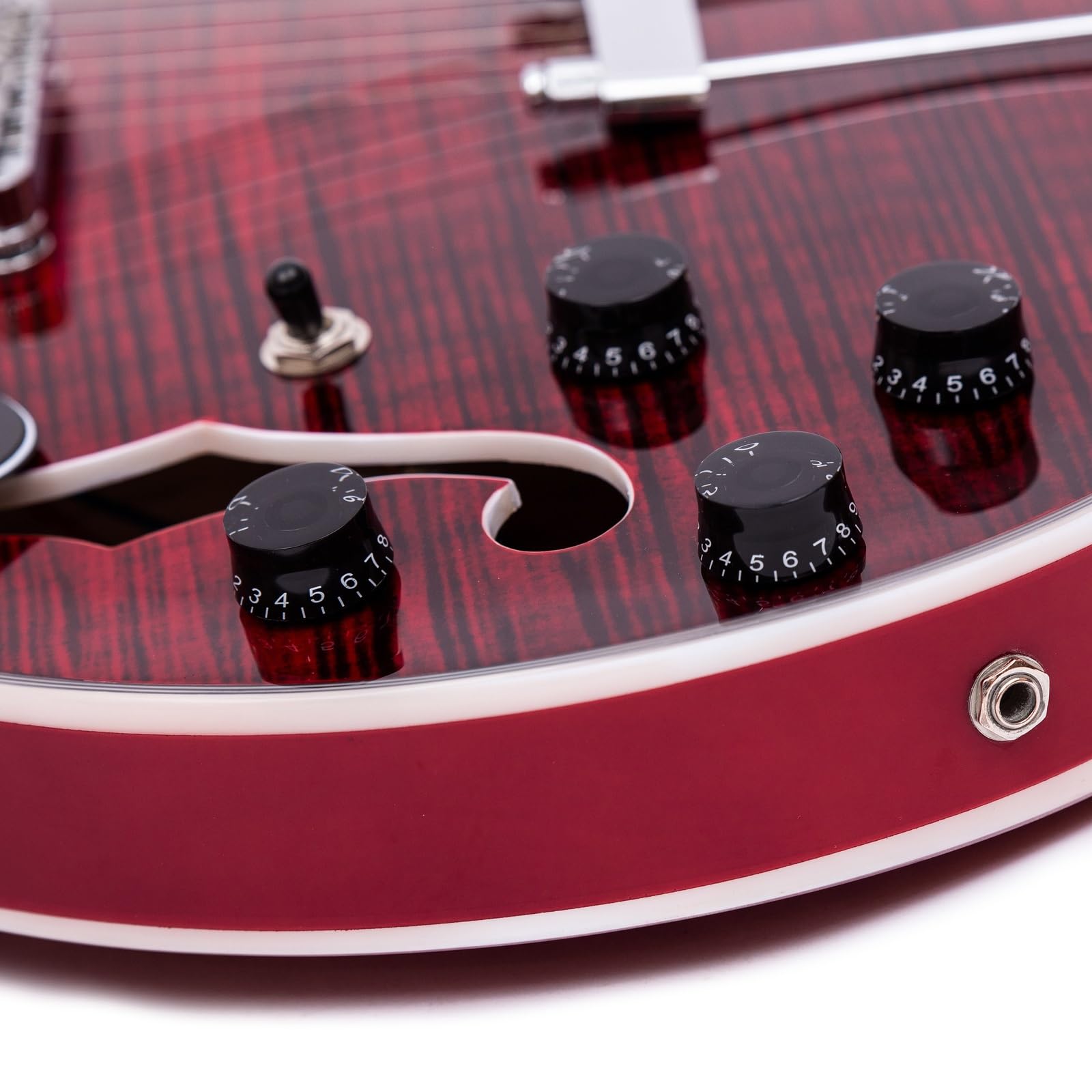 Standard Gitara Elektryczna 6 Strunowa Gitara Elektryczna Jazzowa Dla Leworęcznych Mostek Z Końcówką Typu Semi Hollow Body(Type 4)