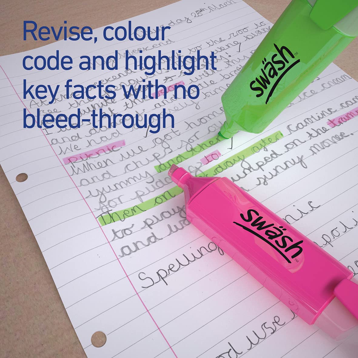 Premium-Textmarker, verschiedene Farben, 48 Stück