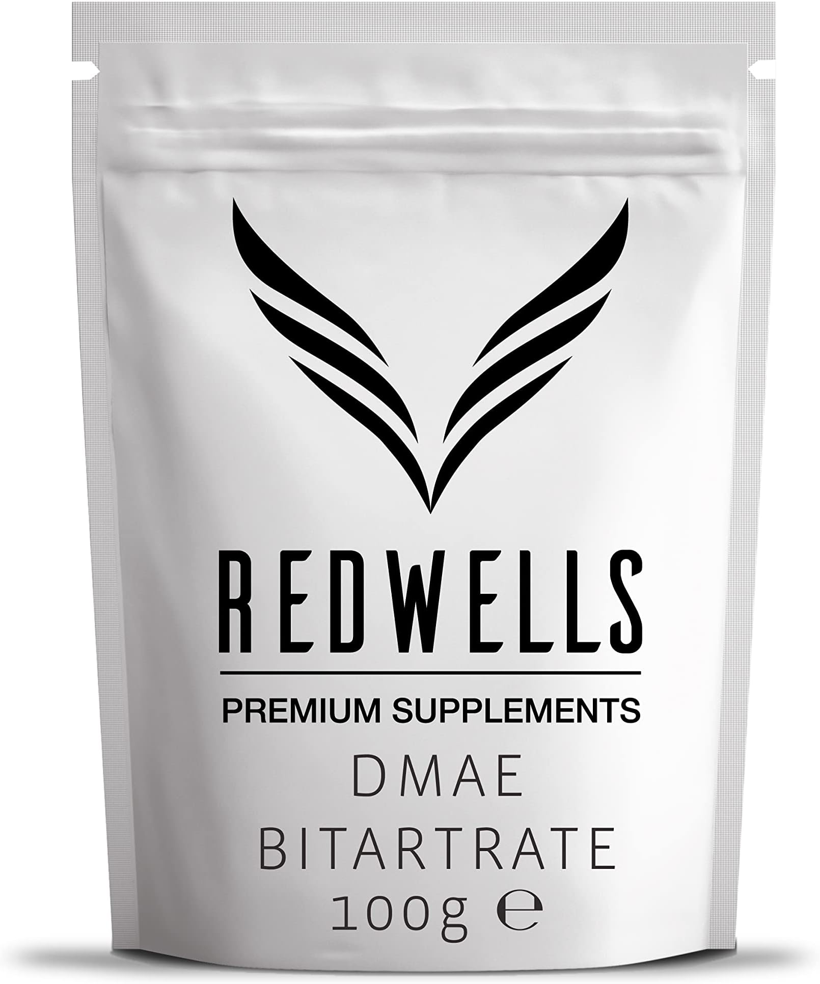 DMAE Bitartrate Powder REDWELLS Cognitive Enhancer GMO Free Vegan - 100g Pack