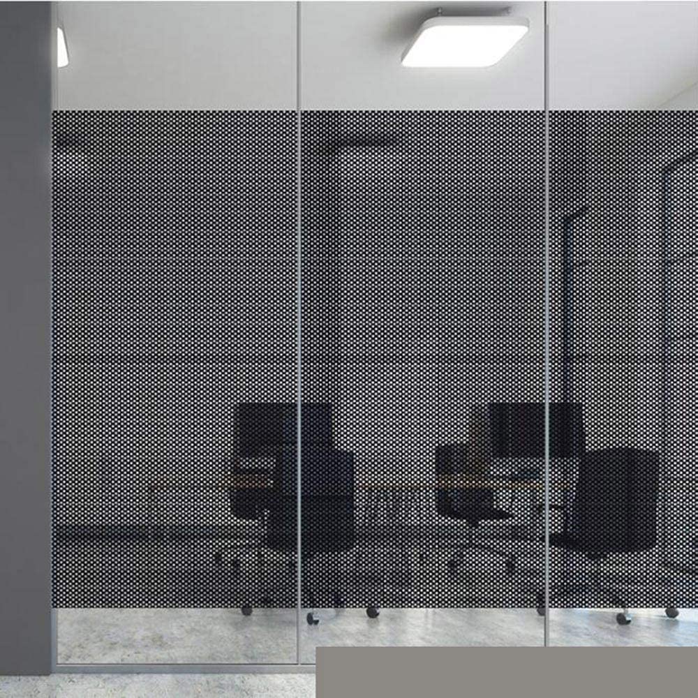 Black Dotted Privacy Window Film - One Way Vision -5