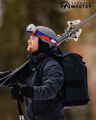 Miniatura 6 de OutdoorMaster Bolsa para botas de esquí de 50 litros, mochila de viaje con compartimento para casco  Exterior e inferior impermeables