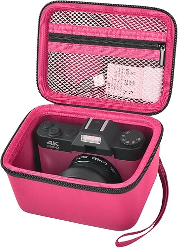 Miniatura 15 de Funda para cámara de Vlogging compatible con Duluvulu/VJIANGER/JGIPL/cámaras digitales TEBNGIHNM 4K para Youtube. Estuche de transporte para cámara