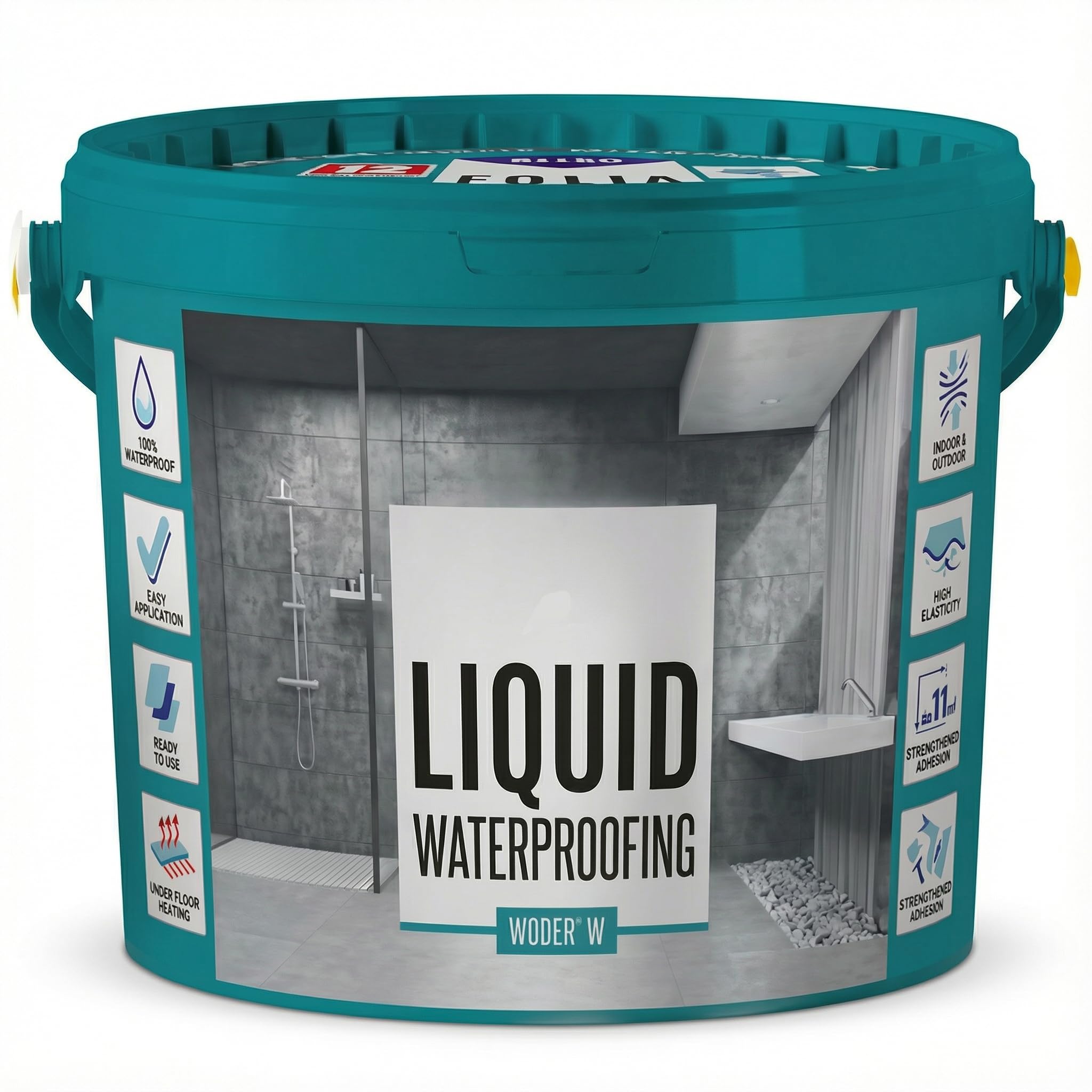 TRANS - PAL Liquid Foil Waterproof Membrane, 4.5L, Blue, Water-Based Tanking Solution for Wet Rooms and Bathrooms