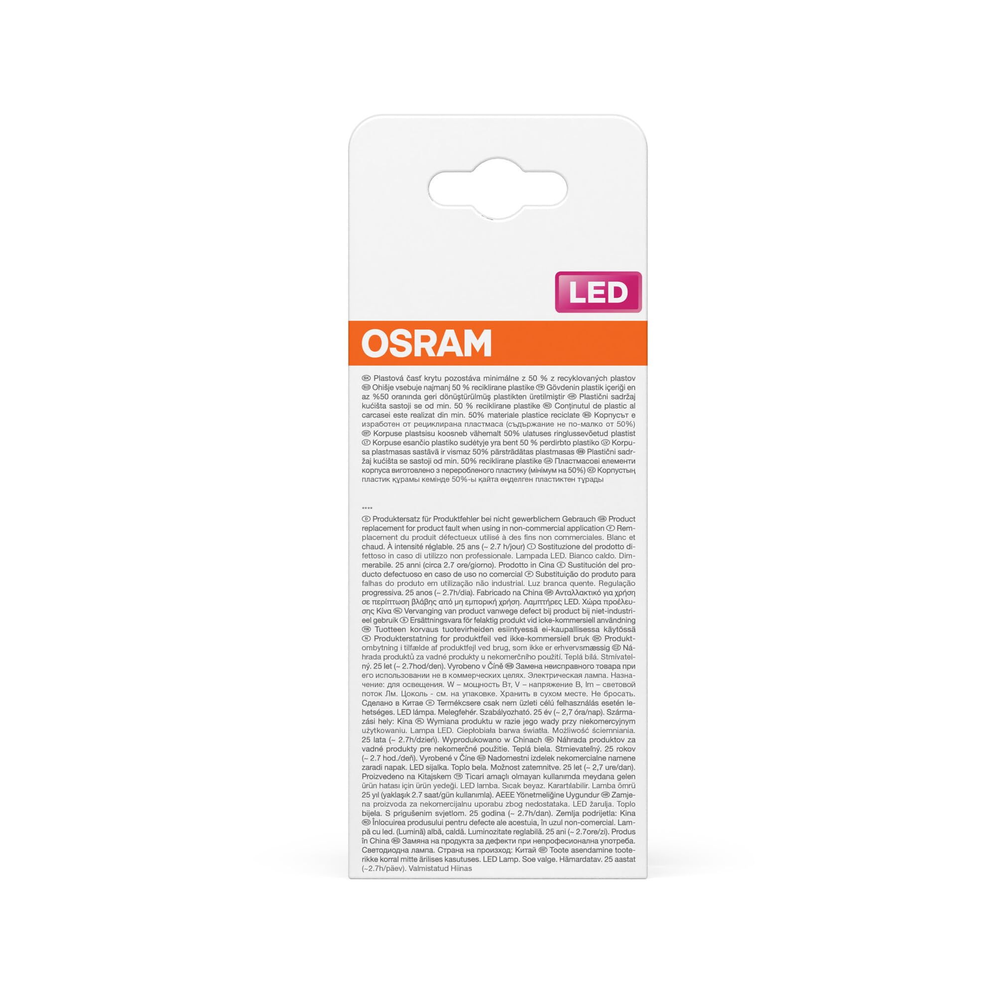 OSRAM Dimmbare LED Lampe mit E27 Sockel, Warmweiss (2700K), klassische Birnenform, 20 W, Ersatz für 150W-Glühbirne, matt… – Ansicht 2