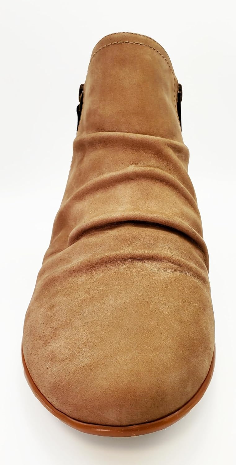 Revere Plymouth Women's Wedge Ankle Booties – Premium Leather with Contoured Arch Support and Customizable Orthotic-Friendly Design