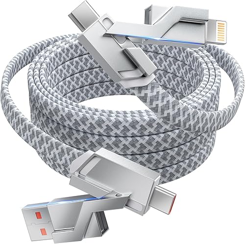 Miniatura 8 de IDISON Cargador de iPhone con certificación MFi, paquete de 5 (336610 pies), cable de carga rápida trenzado de nailon compatible con