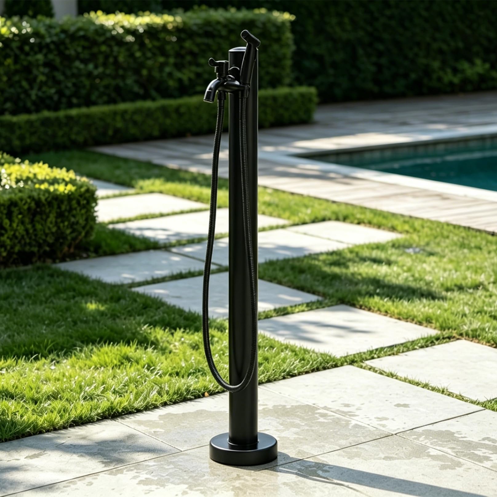 Aevixel Outdoor Garden Taps, Stainless Steel Vertical Water Column with Faucet, Rust and Frost Proof Outlet Tap Outside, Anywhere Tap for Garden Household Industry 60cm
