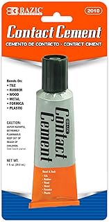 Contact Cement Adhesive Glue 1 Oz. (30mL), Super Stong Bonds to Tile Rubber Wood Metal Formica Plastic, 1-Pack