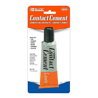 BAZIC Products Contact Cement, 1 fl oz, Strong Contact Bond, for Tile Rubber Wood Metal