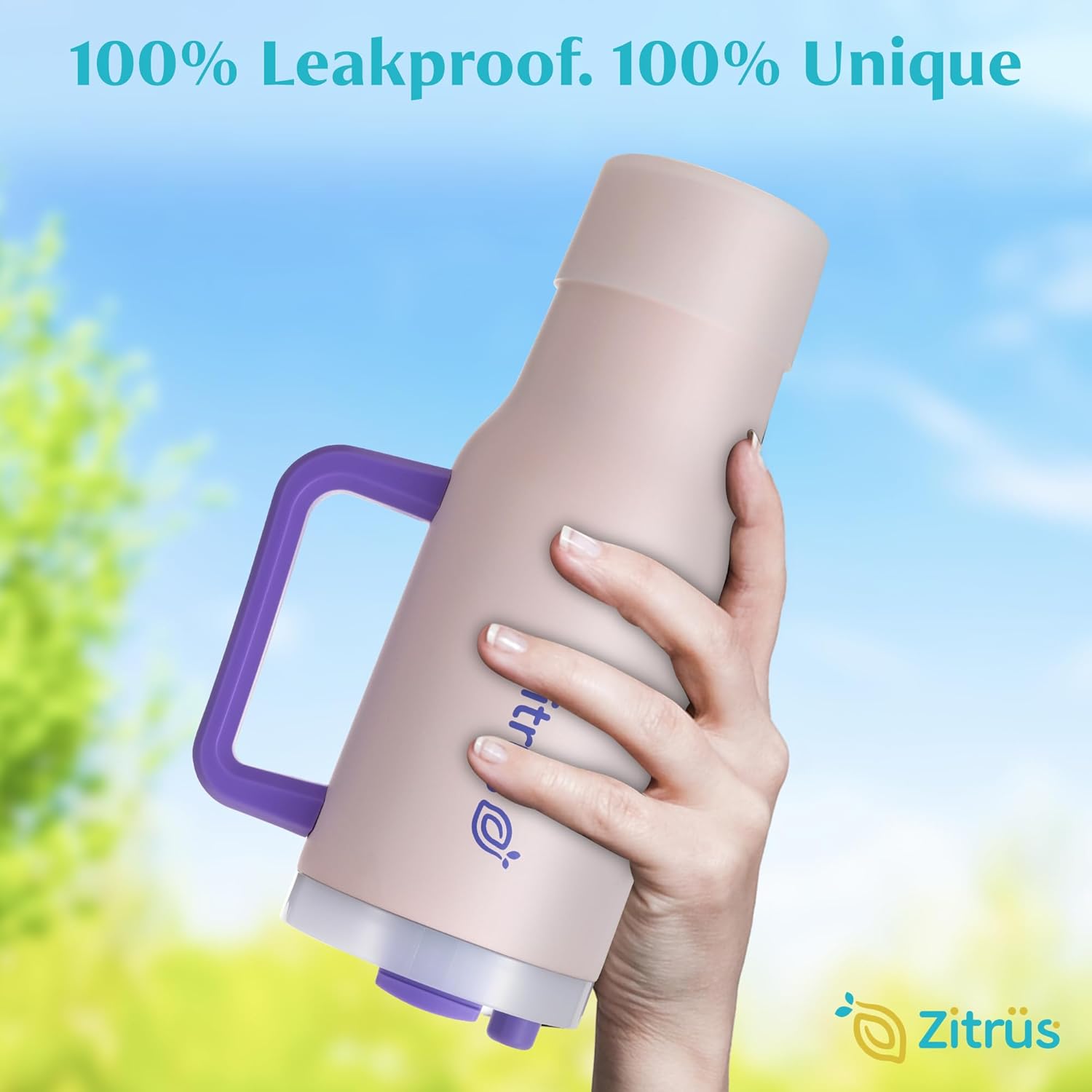 40 oz Tumbler with Handle and Straw | Leak Proof Insulated Stainless Steel Water Bottle Travel Mug Fits in Cup Holder | Keeps Cold Hot | Gifts for Women Men Him Her (Pink, 40 oz) - Image 4