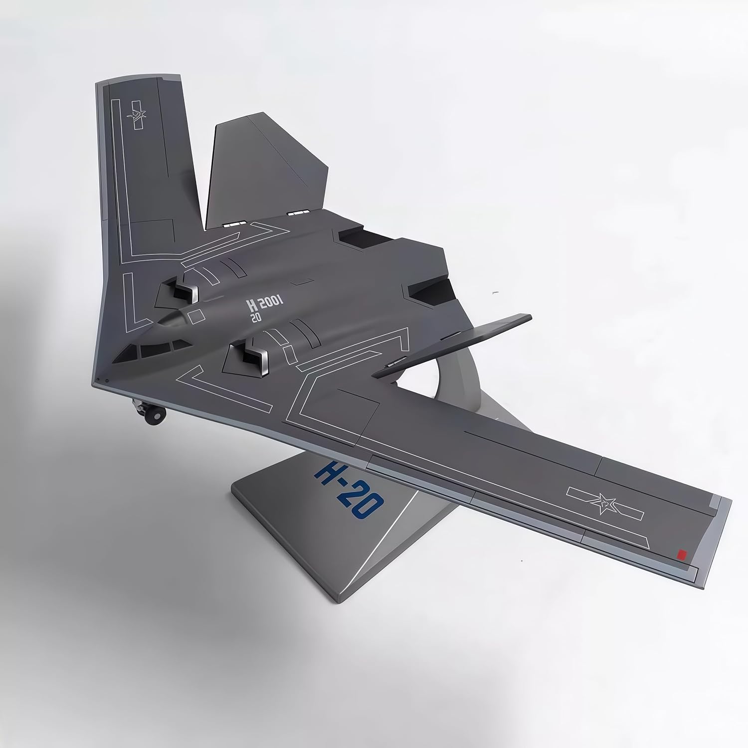 1/200 H-20 Alloy Airplane Metal Model Diecast Airplane Bomber with Stand for Adult Collection Home Office Gifts