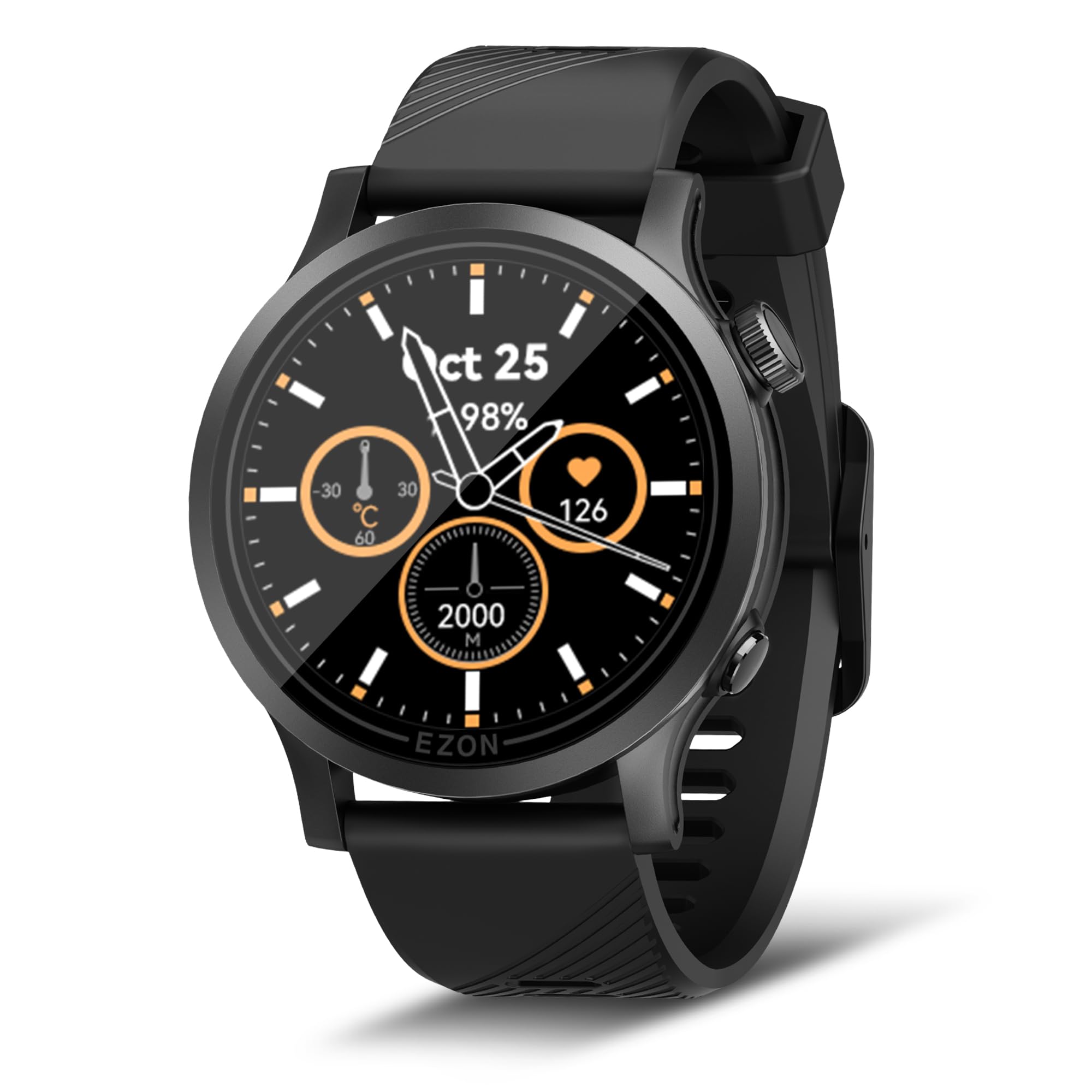 Ezon Sport-Laufuhr mit Premium-Dual-Frequenz-GPS, 5 ATM wasserdicht, 28 Sport-Modi, präzise Herzfrequenzüberwachung, ideal für Sportler, Outdoor-Abenteuer und Fitness-Enthusiasten