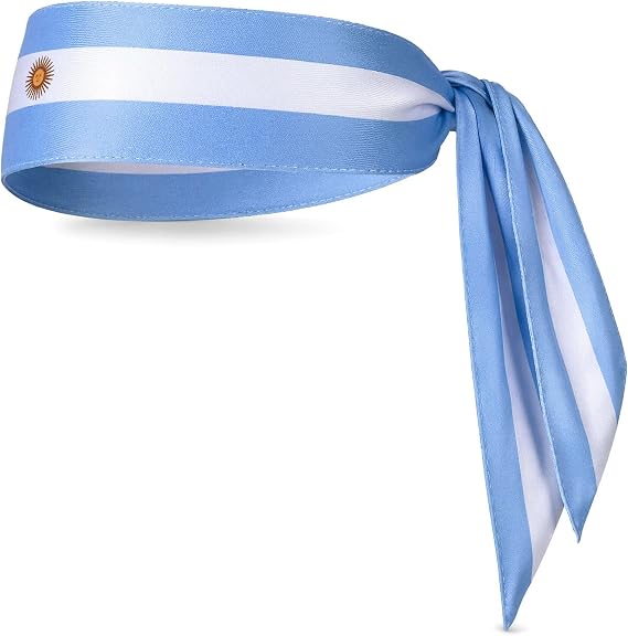 World Cup 2026 Soccer Headband - National Flag Tie Headband for USA Mexico Brazil Argentina Fans - Breathable Sweatband for Football Game Day Watch Parties Patriotic Accessories