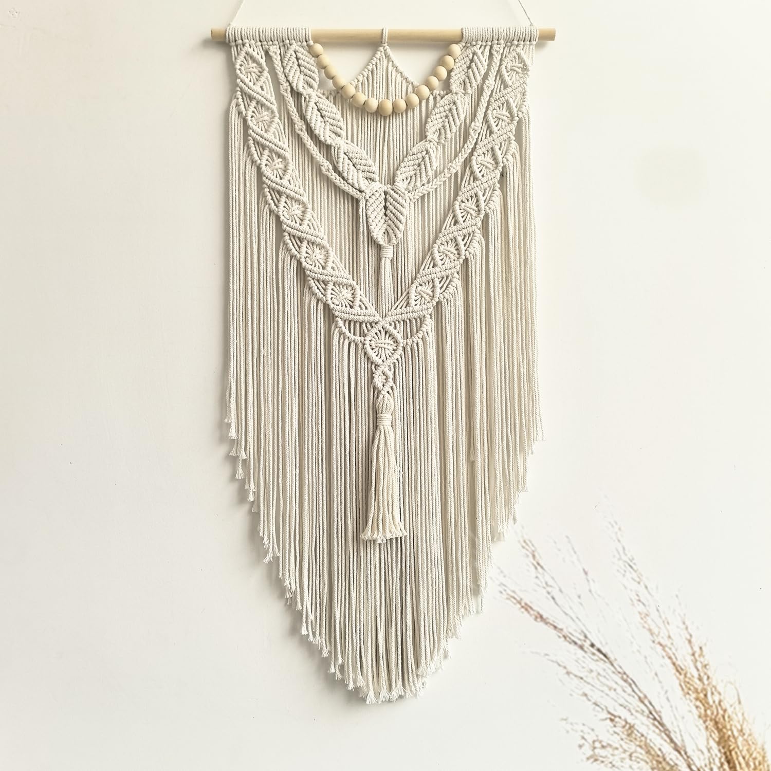 Macrame Wall Hanging Boho Geometric Woven Tapestry Cotton Handmad...