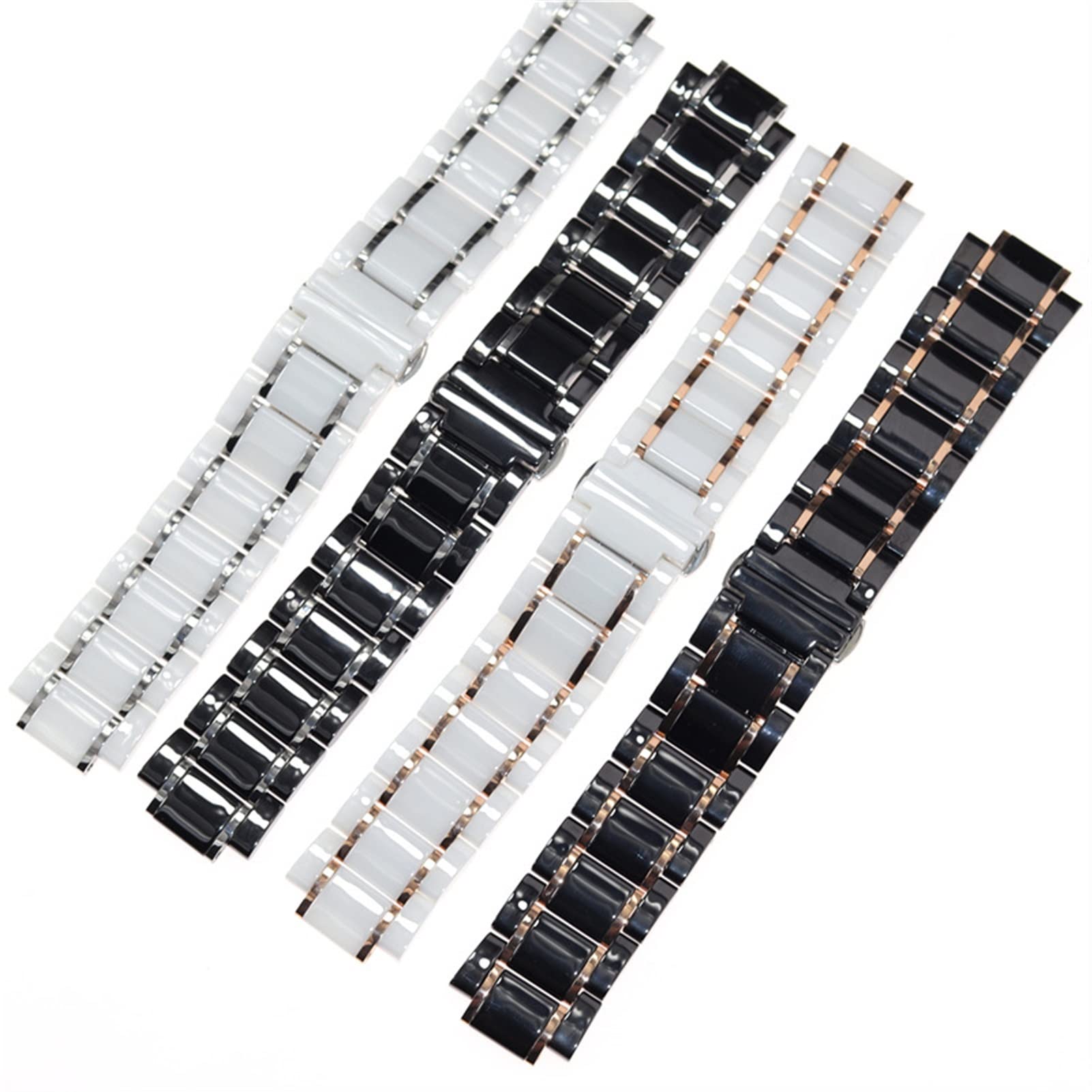Bracelet en céramique pour montre Guess Light Plus Bracelet en acier inoxydable 23 x 14 mm, 23-14mm, Agate