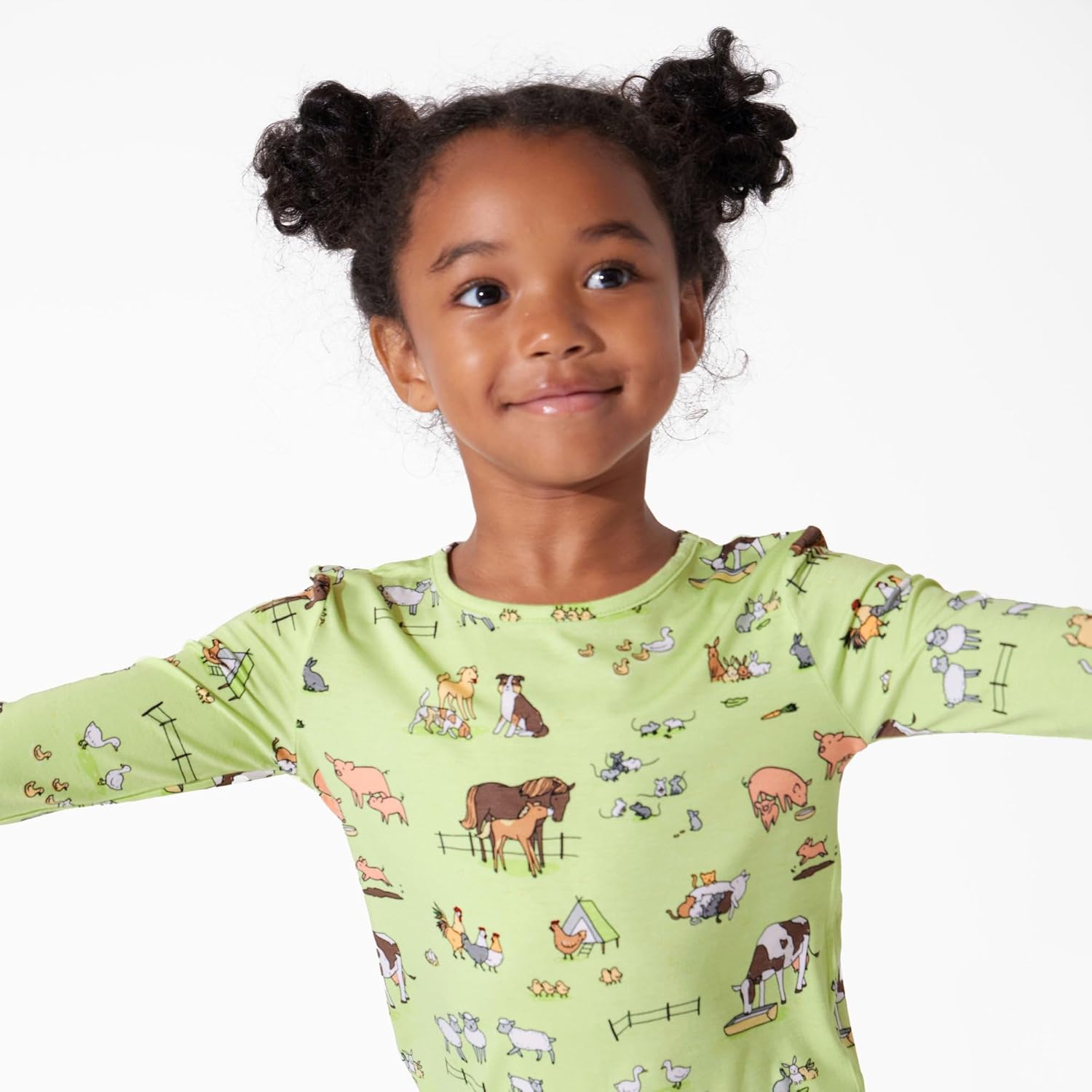 Bellabu Bear Two-Piece Pajama Set for Boys & Girls, Matching Family Pajamas, Rayon from Bamboo