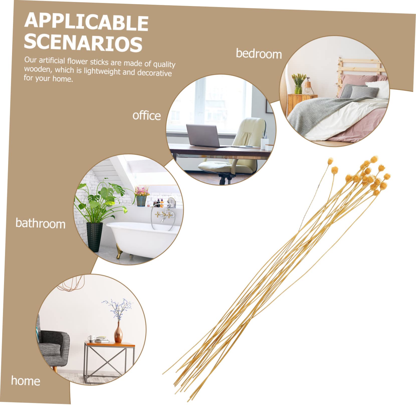 Cabilock 20pcs Aromatherapy Rattan Diffuser Sticks Essential Oil Aroma Diffuse Sticks for Home Decor