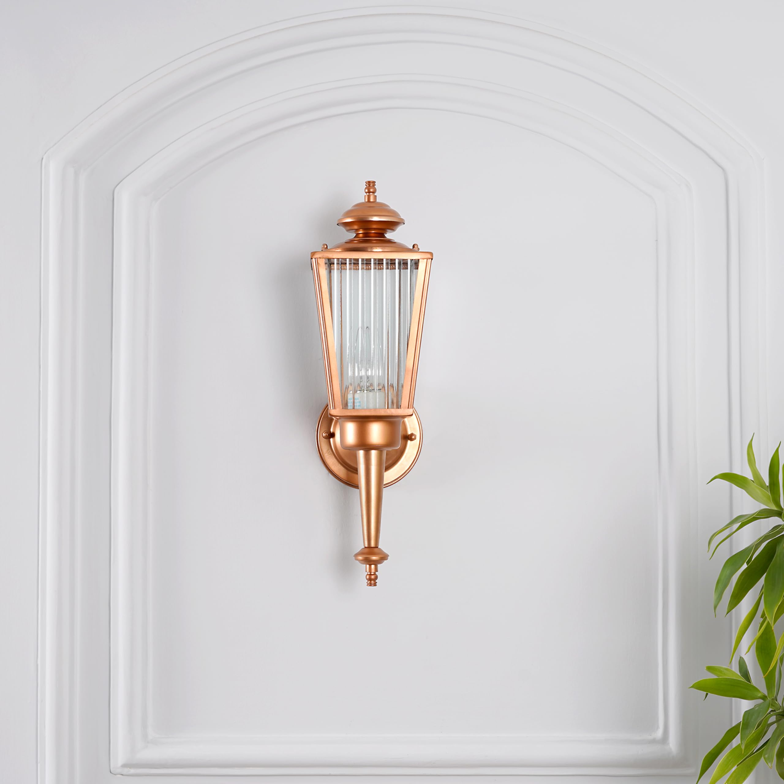 KAPOOR LAMP SHADES Aine: Copper Wall Light with LED Bulb -4