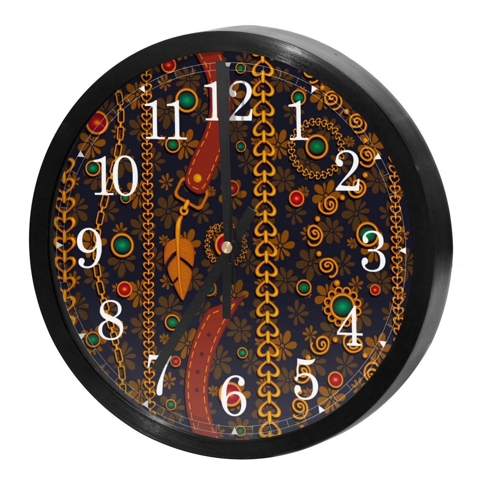 Horloge murale silencieuse quartz design chic or pour salon
