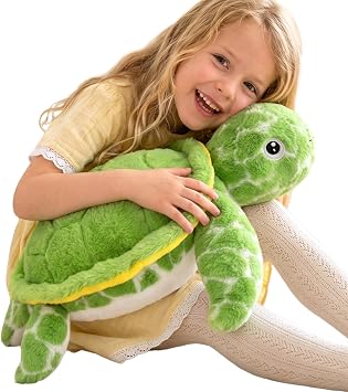 IKASA 18" Big Turtle Stuffed Animal, Super Soft, Zipper-Free Plush