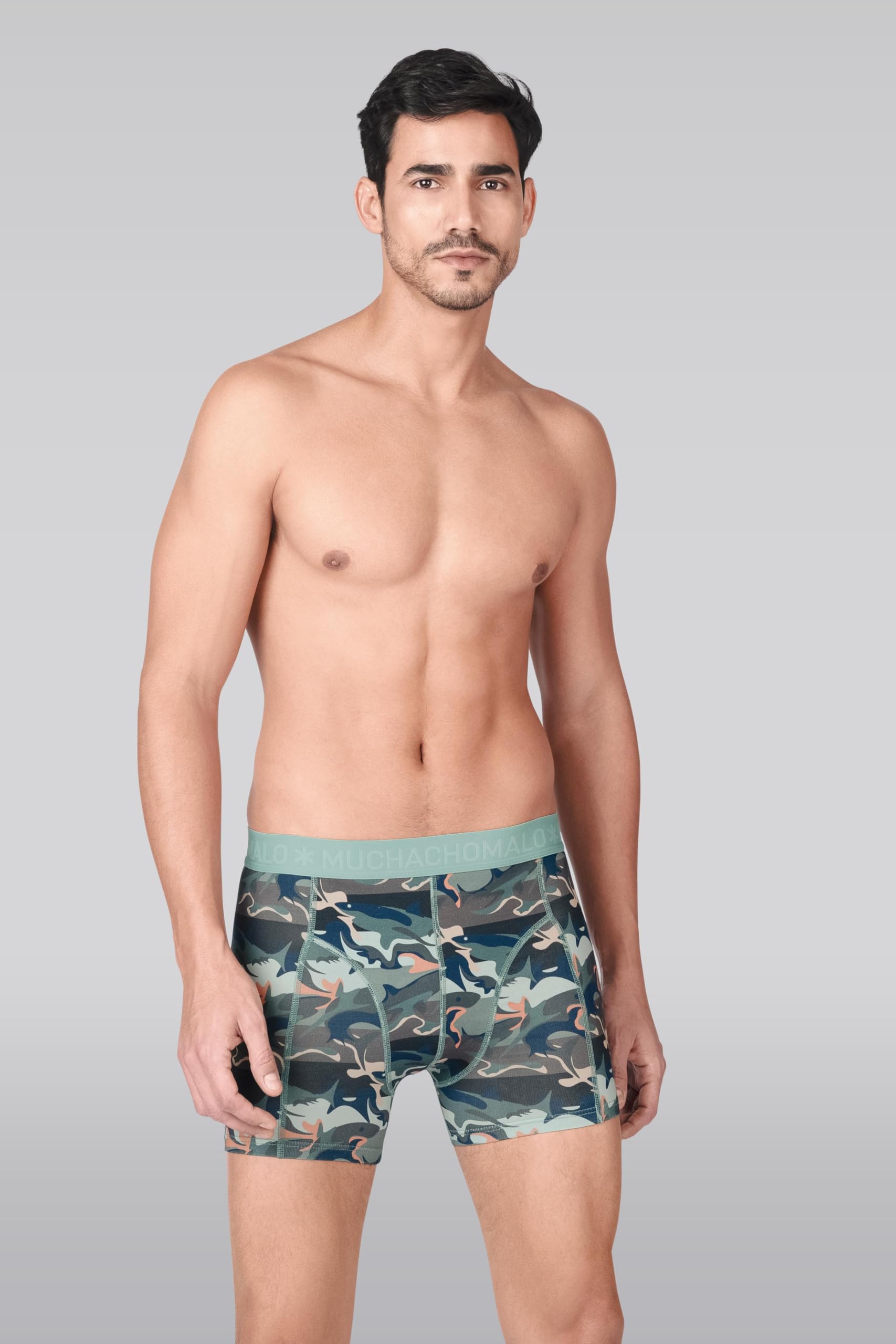 Muchachomalo Uomo Boxer 7-Pack, Fantasia, Cotone, Fascia Elastica
