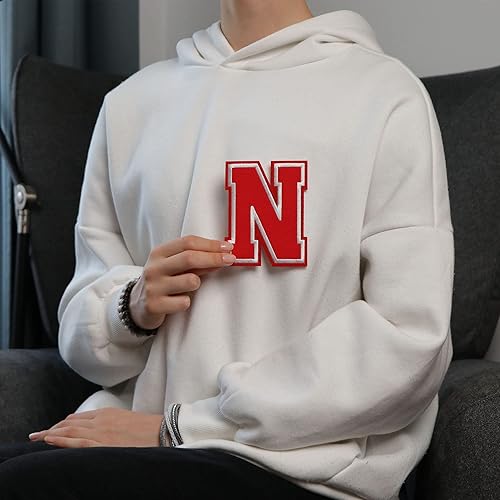 Miniatura 64 de Parches de letras termo-adhesivas de alta calidad – Lindas letras para ropa – Parche universitario para ropa – Letras bordadas de 4 1/2 parches