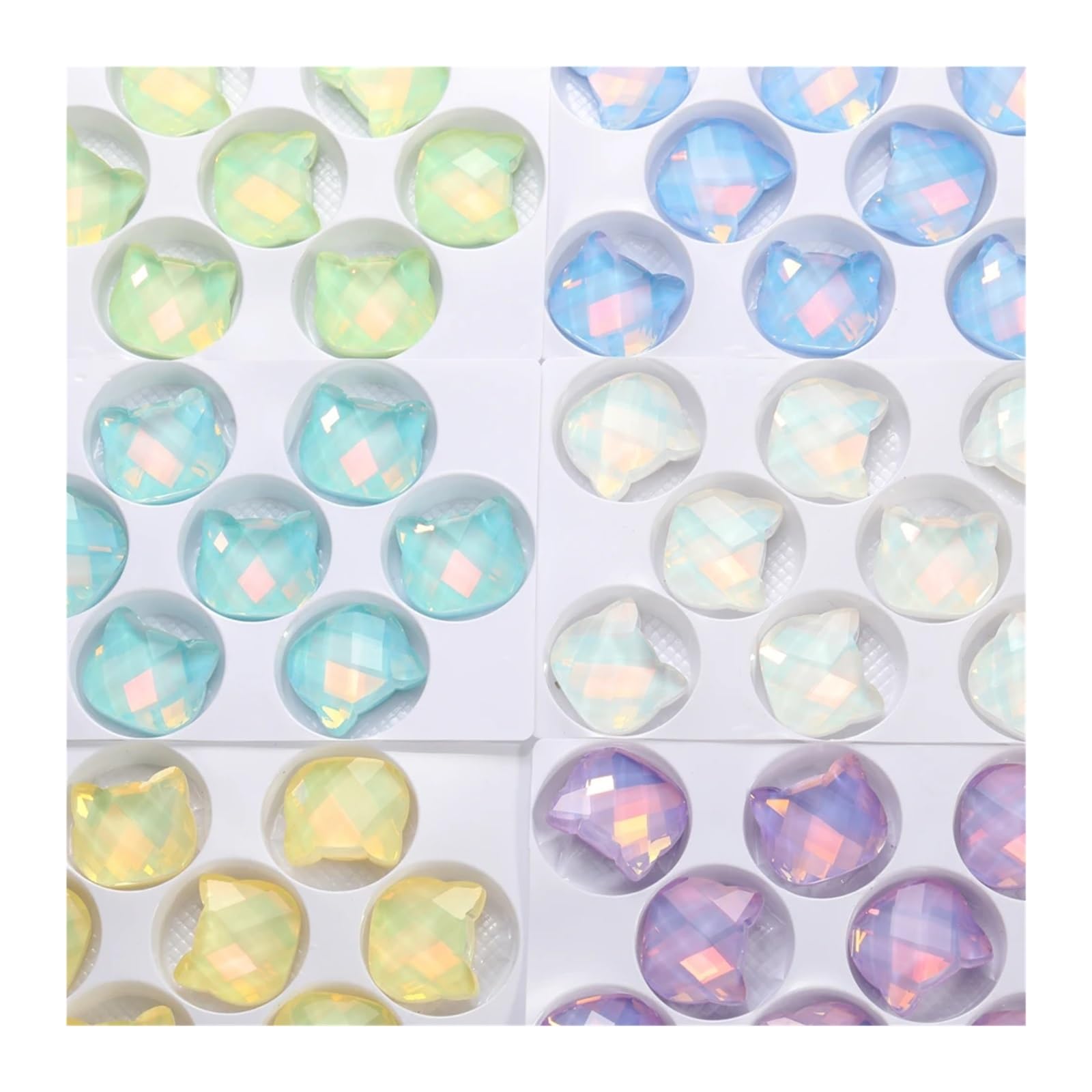 Pietre di vetro glitterate color moka, 20 x 23 mm, strass per lavori ad ago, perline a punta da cucire (jonquil AM)