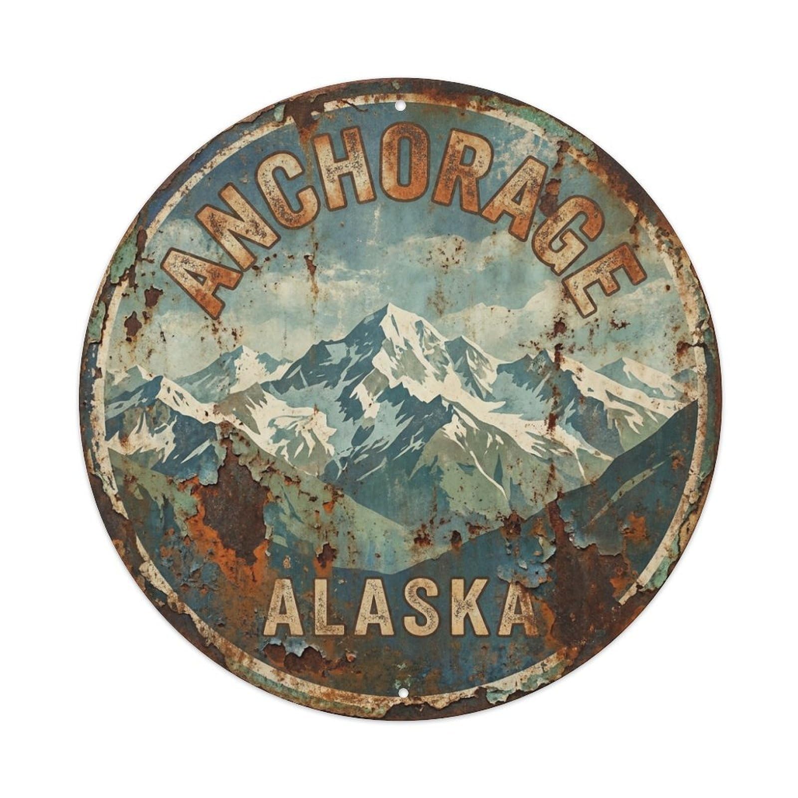 Tgrcjimh Style Metal Tin Sign Vintage Travel Usa Anchorage