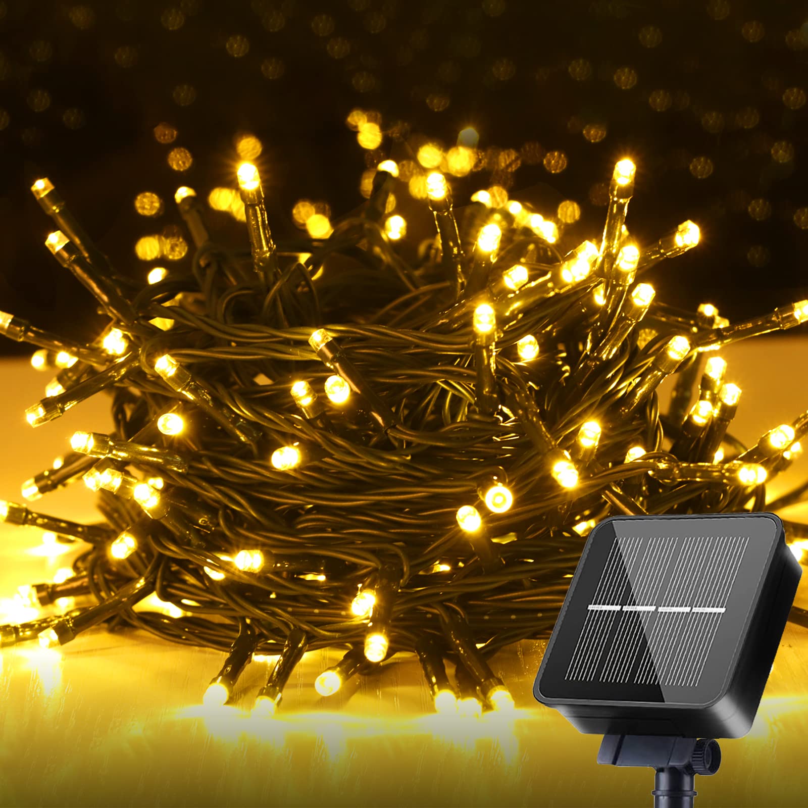 Solar String Lights Outdoor Waterproof, Swtench Mini Led Christmas Lights,52.3ft 160 LED Solar Powered Fairy Twinkle Lights,8 Modes Green Wire Solar Tree Lights for Patio, Garden,Yard, Party, Wedding1