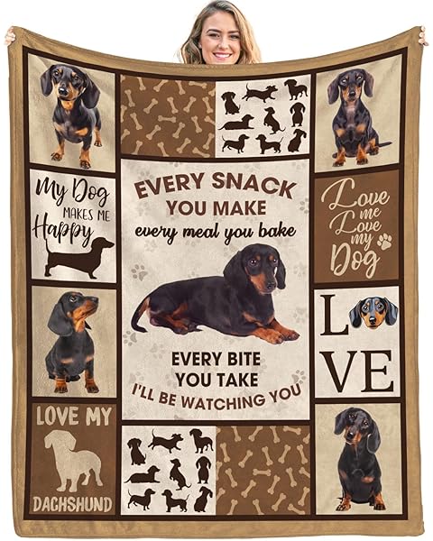 Dachshund Blanket for Dog Lover,Dachshund Lovers Gifts Throw Blanket