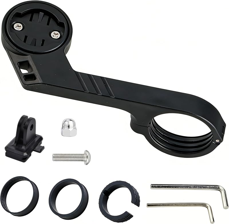 Out Front Mount Compatible with Garmin, Bike Light - Cycling Handlebar 25.4mm 31.8m