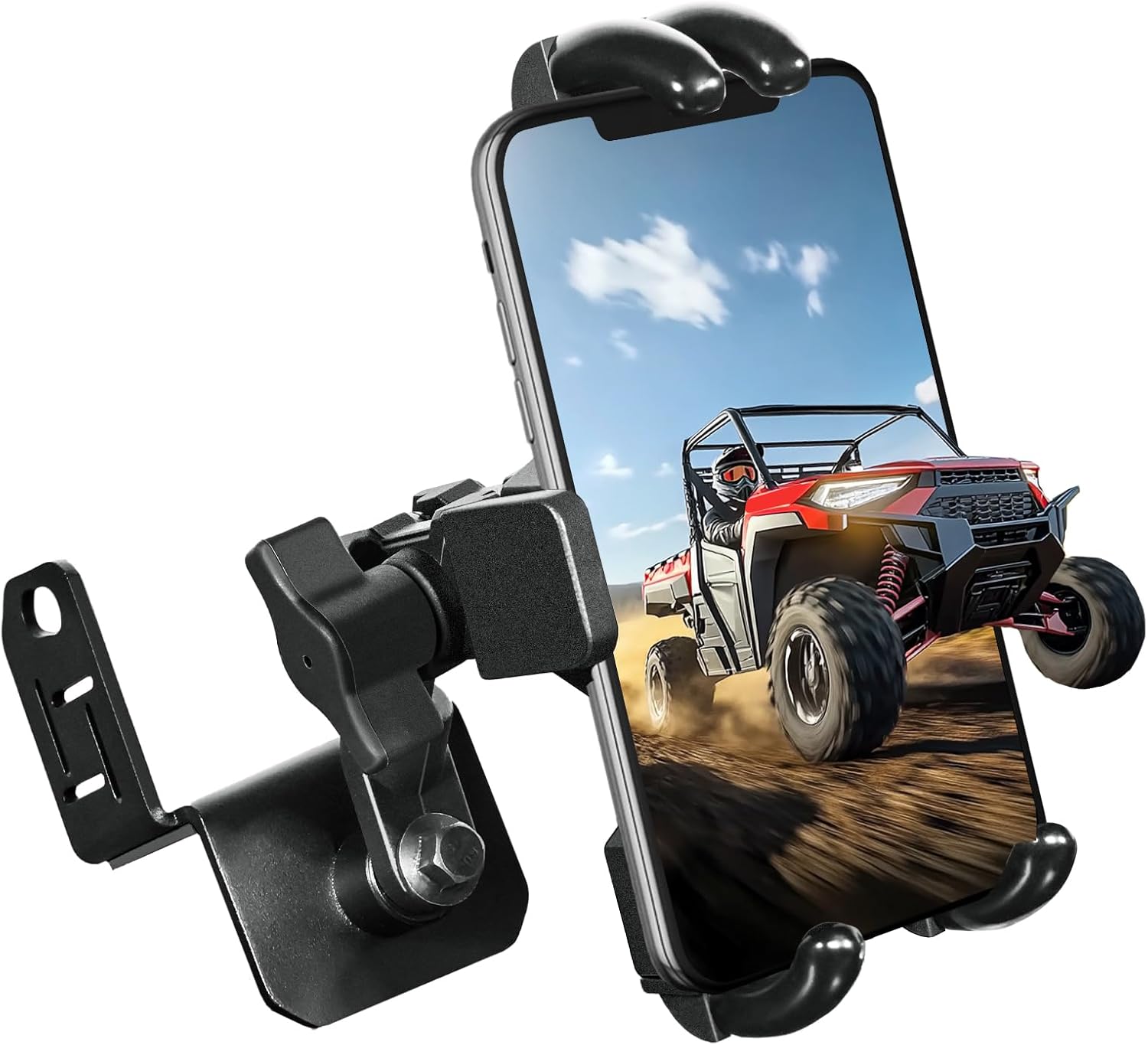 StarknightMT Ranger XP 1000 Phone Holder Fits Devices of 5.2"-7.7" Length, 360° Adjustable Ranger Phone Mount Compatible with Polaris Ranger XP/Crew XP 1000 (Except Northstar Edition Models)