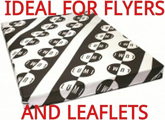 500 Sheets A4 120 GSM Laser Silk Printer Paper - Print Flyers/Leaflets - Laser - Digital 2 Sided Printer Paper, for Printers Using Dry Toner