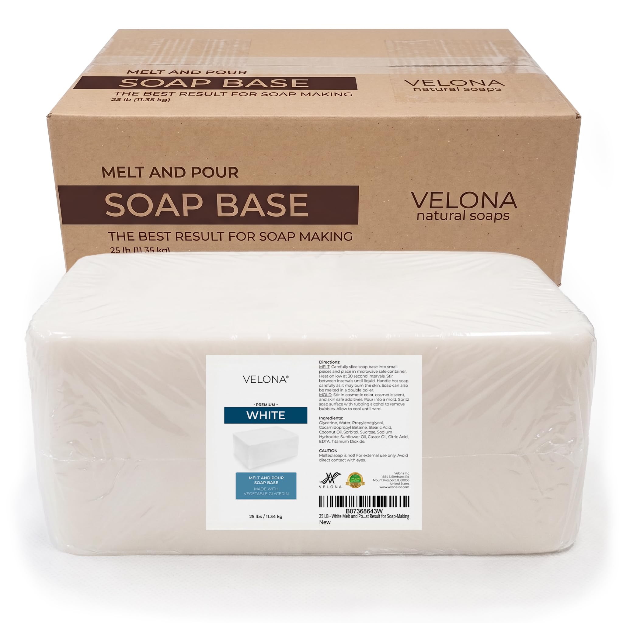 Amazon.com: velona 25 lb - White Soap Base, Melt & Pour, SLS/SLES