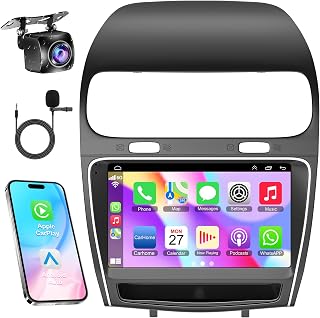 4+64 Android 13 Car Radio for Dodge Journey 2011-2019, 9 Inch IPS Touch Screen Car Stereo with Wireless Carplay/Android Auto,GPS, WiFi, Bluetooth, Support OBD2/DVR/DSP.