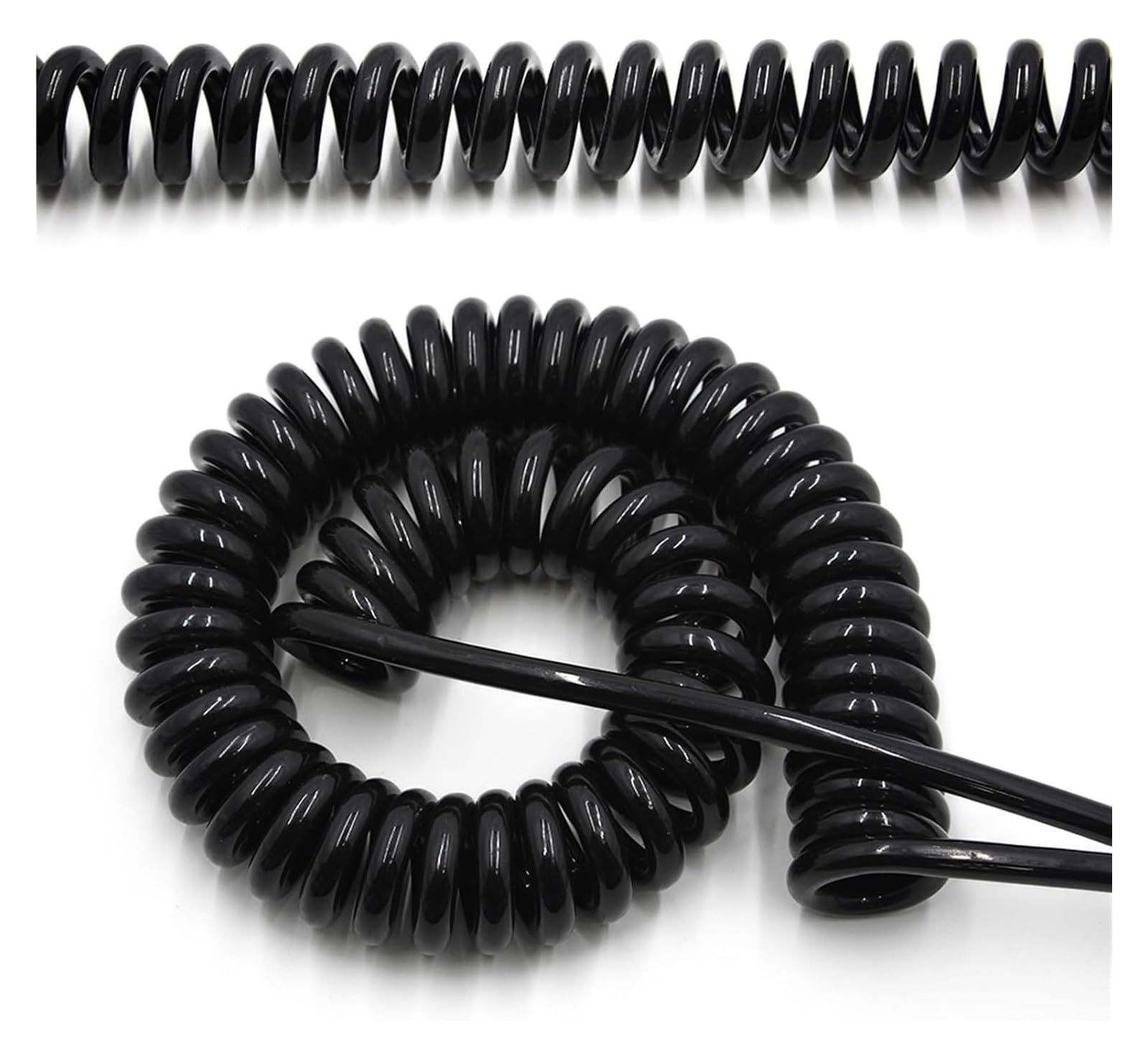 Cable telefónico Cable flexible de resorte en espiral de 1,2 metros con retracción automática, cable de tensión de 2 a 4 núcleos, conector de 0,5 mm² (0,75 milímetros cuadrados)(2 Core,0.3mm 22AWG)