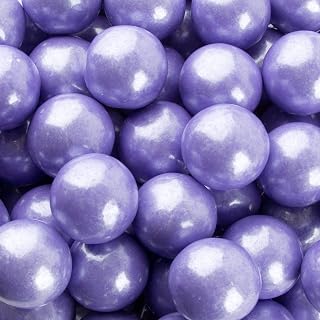 Gumballs for Candy Buffet and Party Favors - 2 LB Flavored 1 Inch Wedding Gumballs - Oh! Nuts (Lavender Shimmer Pearl Gumballs)