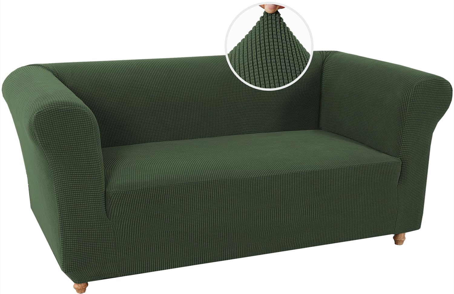 Wjhdwyd Verde Bronzo Chesterfield Stretch Sofa Cover Non-Slip Stain Resistant Stretch Sofa Slipcover 3 Seater Sofa Cover With Armrests Super Soft Fabric(,2 Posti)