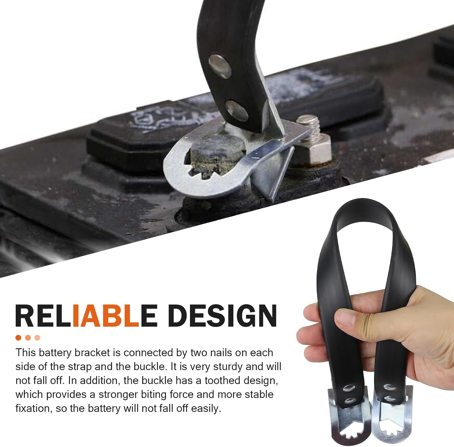 Battery Lifting Strap, Car Battery Carrier, Metal Batteries Straps, Heavy Duty Batterys Belt Auto Lifter Handle, Universal for SUV, RV, Sedan