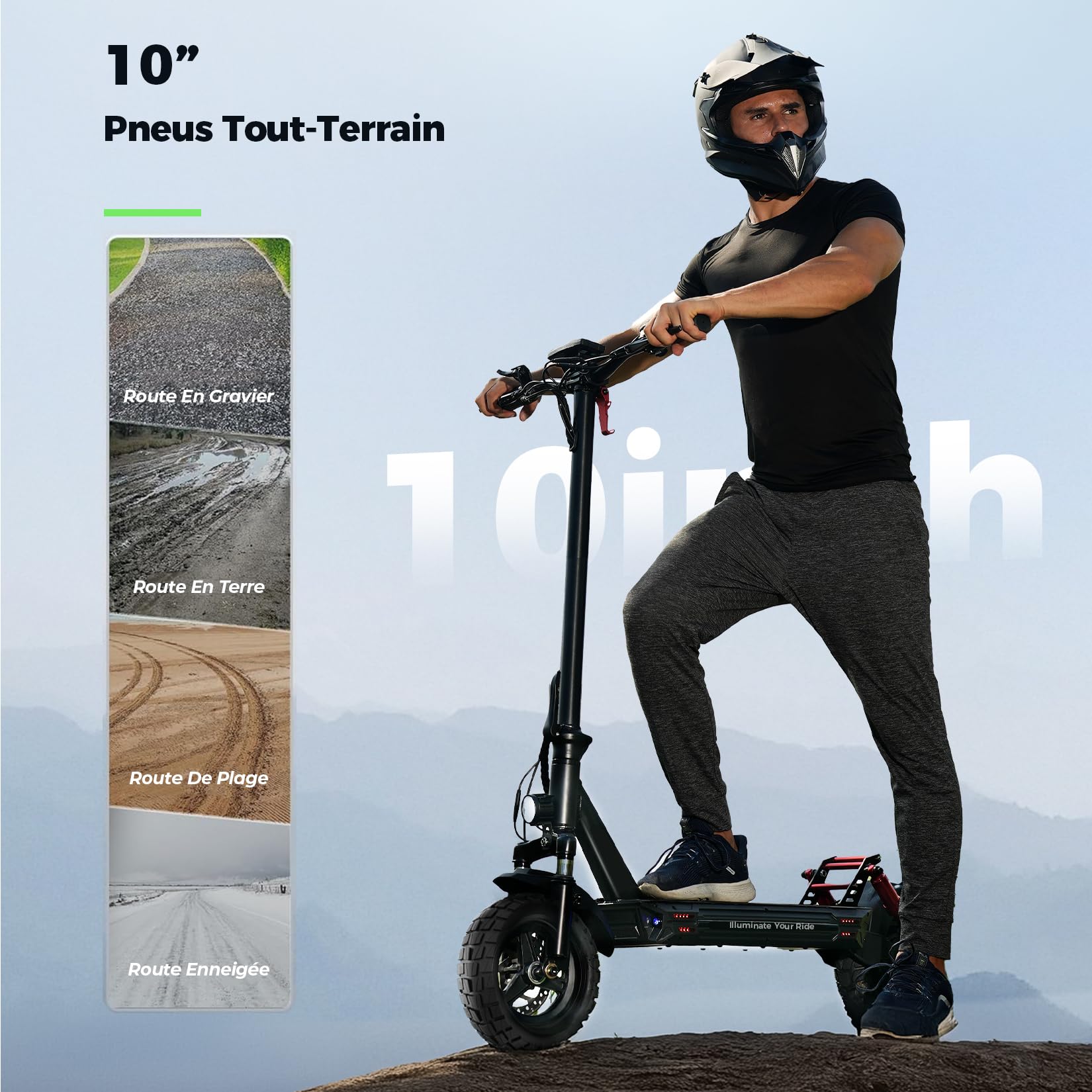 iScooter Trottinette électrique pour Adulte 10" avec serrures électroniques, Moteur de 8OO, autonomie 40-45 km, Max 25 km/h, contrôle app, Trottinette électrique Adulte Pliable, Charge 150 kg, Sac