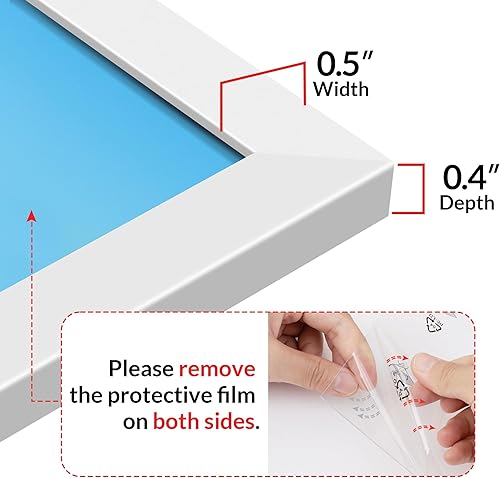 Miniatura 2 de LaVie Home Juego de 10 portarretratos de 4 x 4 pulgadas, color blanco, para fotos de 4 x 4, collage de marcos de fotos para galería de pared o