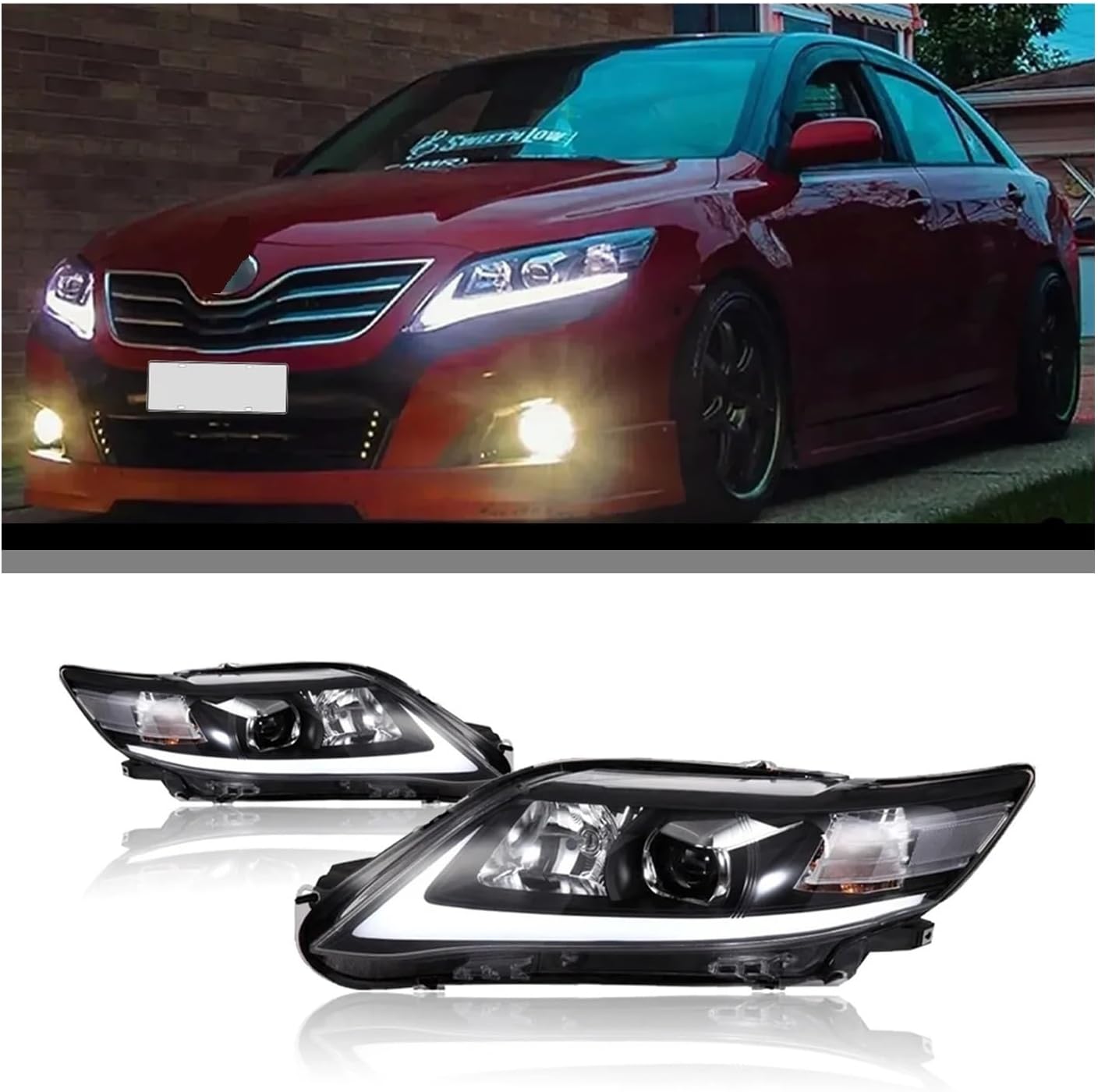 Automobile LED Headlight LED Headlight Assembly Compatible For Camry 2009-2011 Headlamps DRL Turn Signal Car Accessories