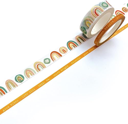 Paper House Productions This is Us Mandy Ford - Juego de 2 rollos de cinta washi decorativa para álbumes de recortes y manualidades, inspiración