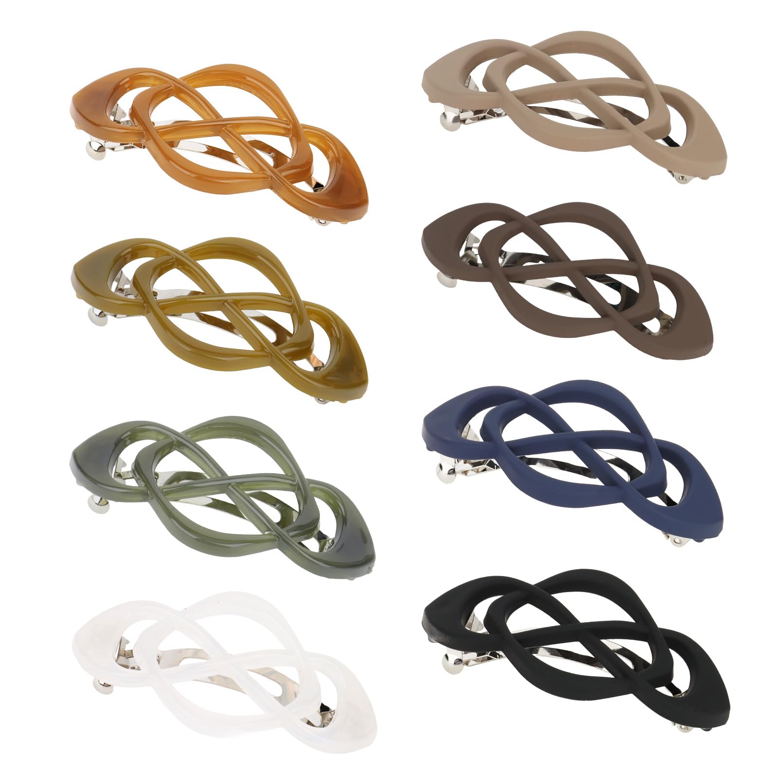 Amariver Hair Barrettes for Women 8packs Hair Clips French Barrette Clip for Girls Vintage HairClips Stylish Hair Accessories for Women Girls