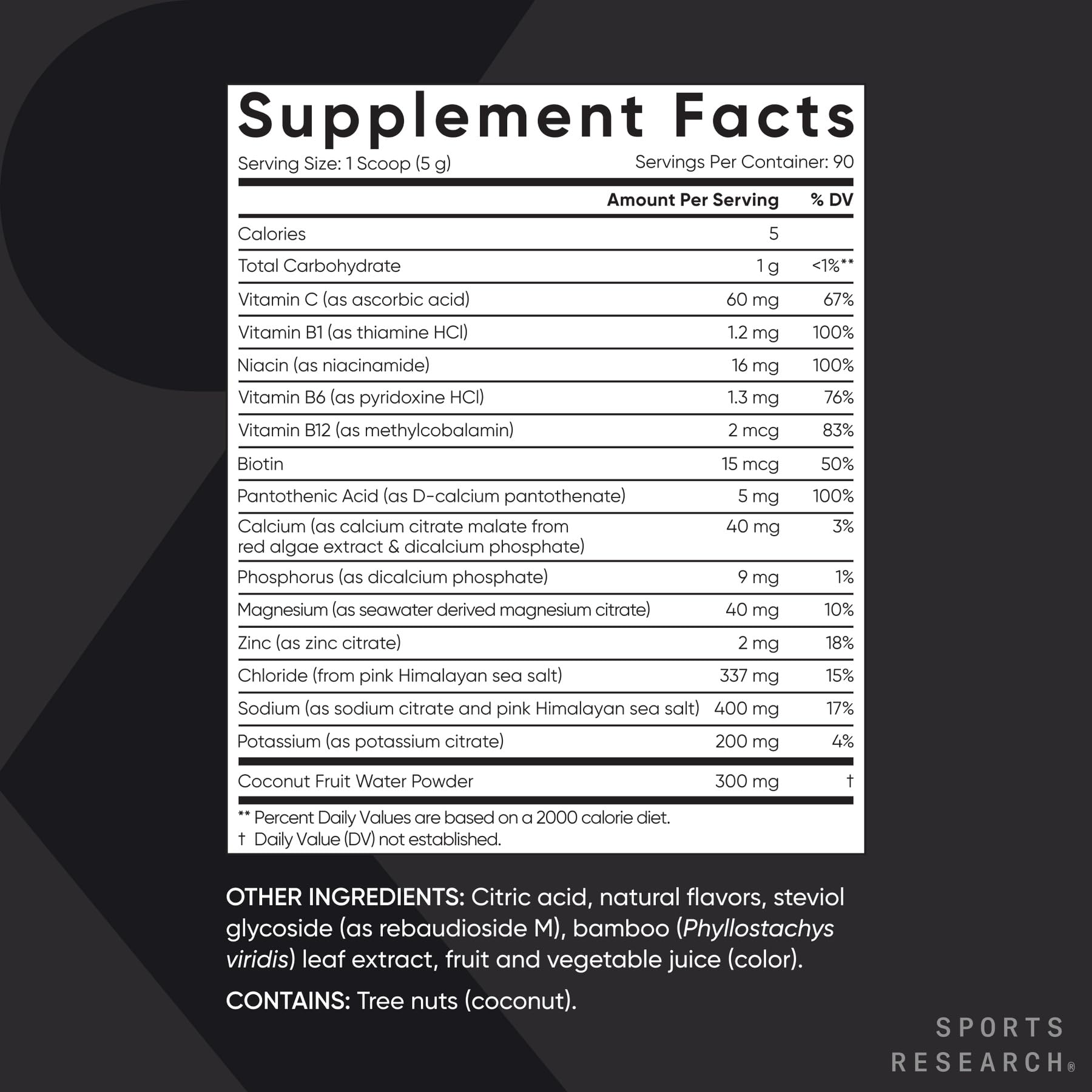 Sports Research® Hydrate Electrolytes Raspberry Lemonade, 90 Servings — Amazon image 7
