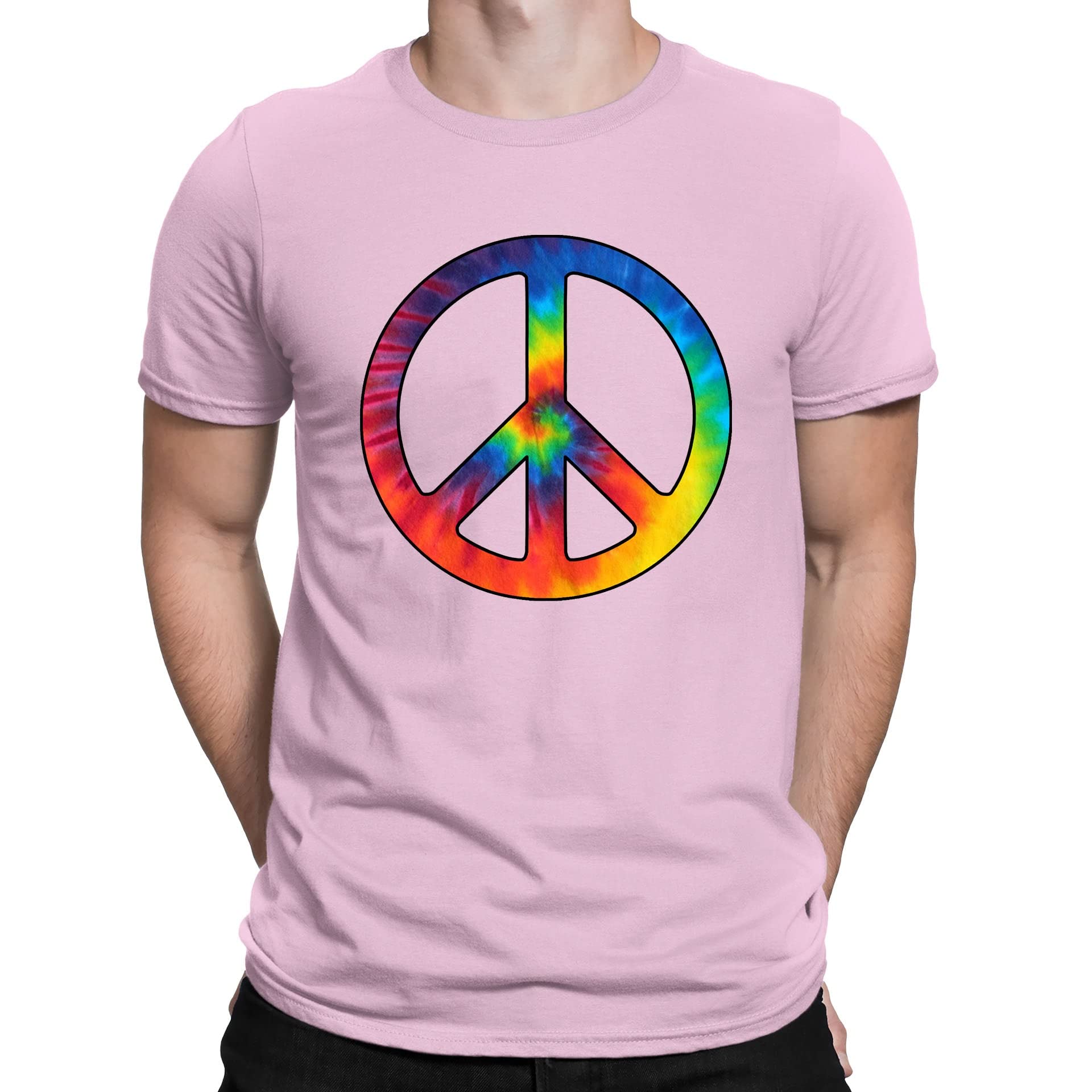 Flip Women's Pink Tie Dye Peace Symbol Cnd T-Shirt Uk 18-20 (Plus Size Xxl)