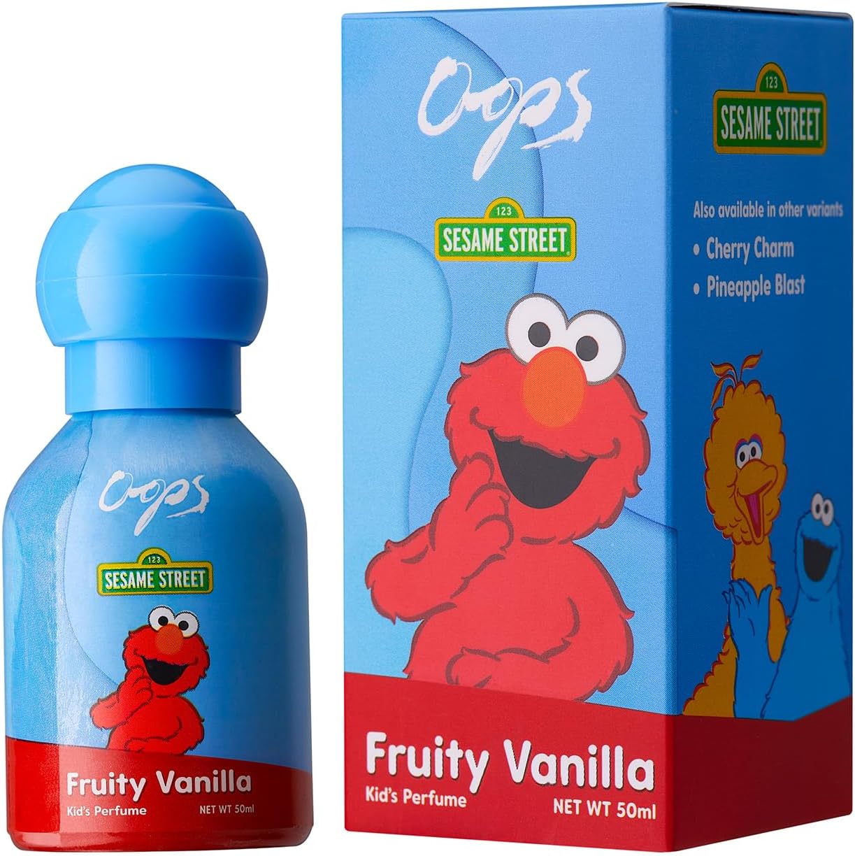 Oops Sesame Street Eau De Parfum 50ml | Elmo's Fruity Vanilla | Perfume for Unisex Kids